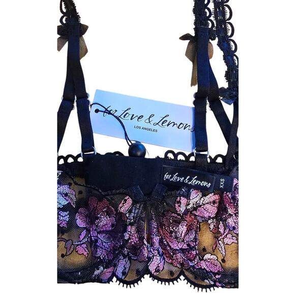 For Love & Lemons Juliet Bra NWT – Embroidered Floral Mesh – XXS - Picture 13 of 13